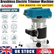 6 Speeds Cordless Brushless Wood Trimmer Compact Router For Makita 18V Battery