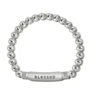Brighton Meridian Blessed Petite Stretch Silver Crystal Bracelet NWT $108