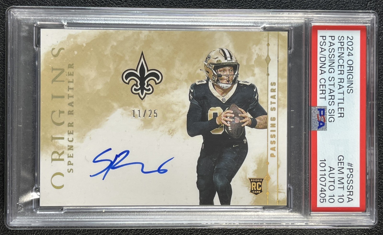 Spencer Rattler Panini Origins Passing Stars Signatures #PSSSRA Base