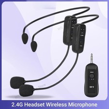 2.4G Head-mounted Wireless Lavalier Microphone Set Transmitter with Receiver