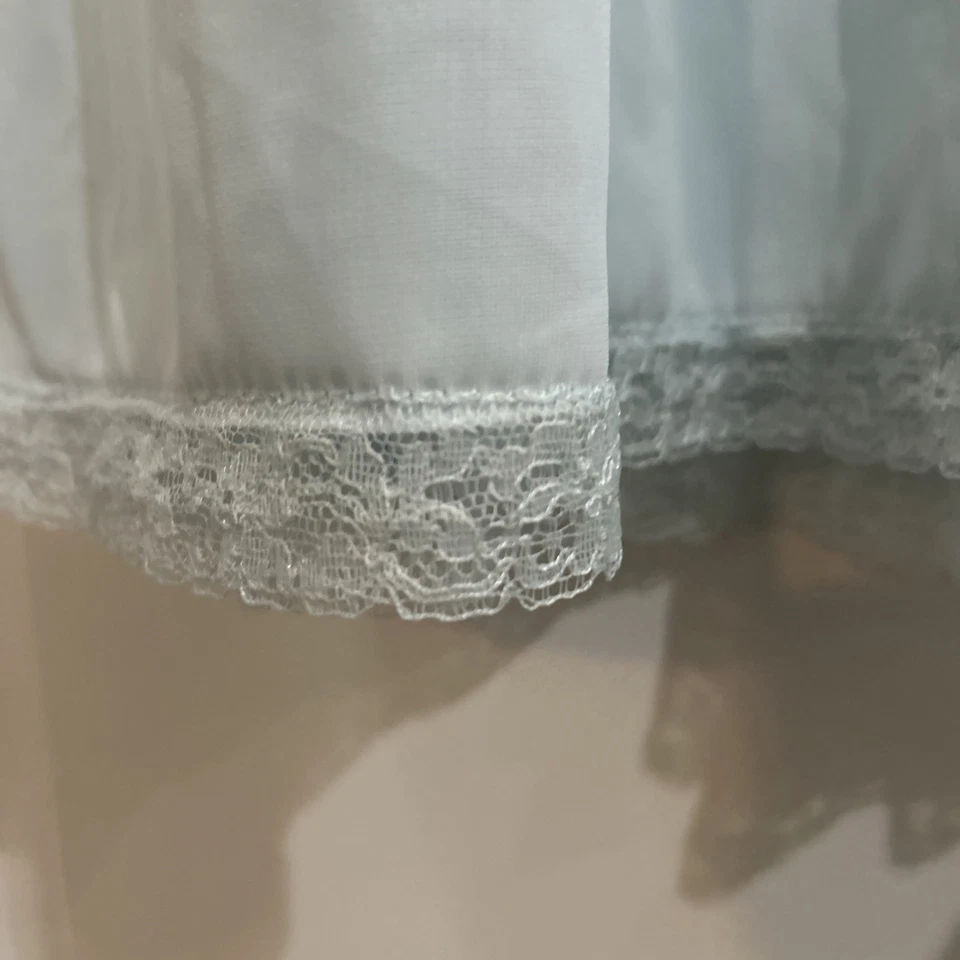 Винтаж 1960-х Aristocraft от Superior синий кружевной скольжения нейлона размер 34 - Изображение 4 из 4