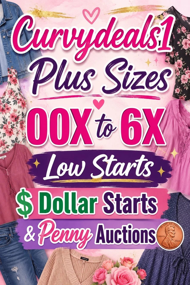 Plus Sizes All NWT Random $1 Starts & Penny Auctions 0X to 6X CurvyDeals1