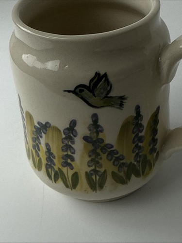 Hand Thrown Hummingbird Art Pottery Coffee/Tea Mug Signed - Picture 5 of 10