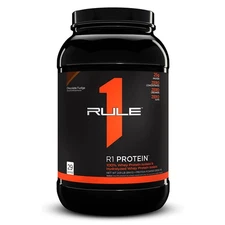 RULE 1 Protein 29 serv Chocolate Fudge Whey Protein Isolate Hydrolysate 2.01lb