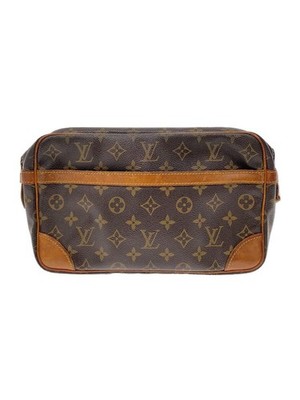 Authentic Louis Vuitton Compiegne 28 Monogram Canvas Brown All-Over Print