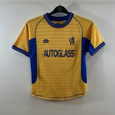Chelsea Auswärts Fußball Trikot 2000/01 Kinder 8/10 Jahre Umbro H603 ''