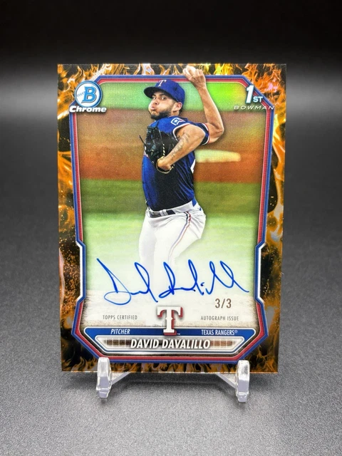 2026 Bowman - David Davalillo #CPA-DDA Chrome Prospects 1st Firefractor Auto /3