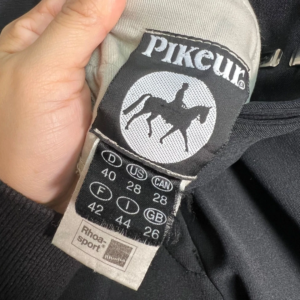 Pantalones de equitación elásticos Pikeur para mujer talla 28 negros Foto 3 de 4