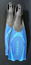 Cressi Pluma Swim Fins Made in Italy-Blue sz 5.5-6.5 / 39-40 Snorkel Scuba Dive