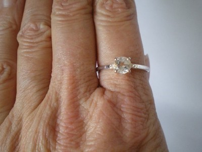 Oregon Sonnenstein Ring, 0,8 Karat, Gr. T/U, 1,82 Gramm 925 Sterling Silber