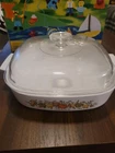 Corning Ware L'Echalote A-10-B 2.5 Liter Casserole Dish With Pyrex A12C Lid VTG