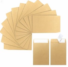 Brown Mini Kraft Paper Envelopes 3.23 x 4.53 Self-Seal Coin Seed Stamp