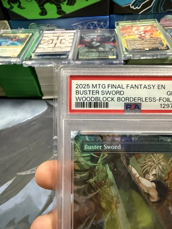 Buster Sword #0351 2025 Magic MTG Final Fantasy Woodblock Borderless-Foil PSA 10 - Image 4 of 4