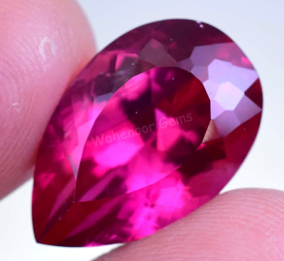 Natural Rhodolite Garnet Raspberry Pear 20.10 Ct Certified Loose Gemstone