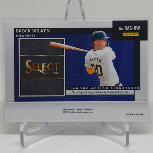 2024 Select Baseball BROCK WILKEN Diamond Action Auto Silver Prizm Brewers - Imagen 2 de 6