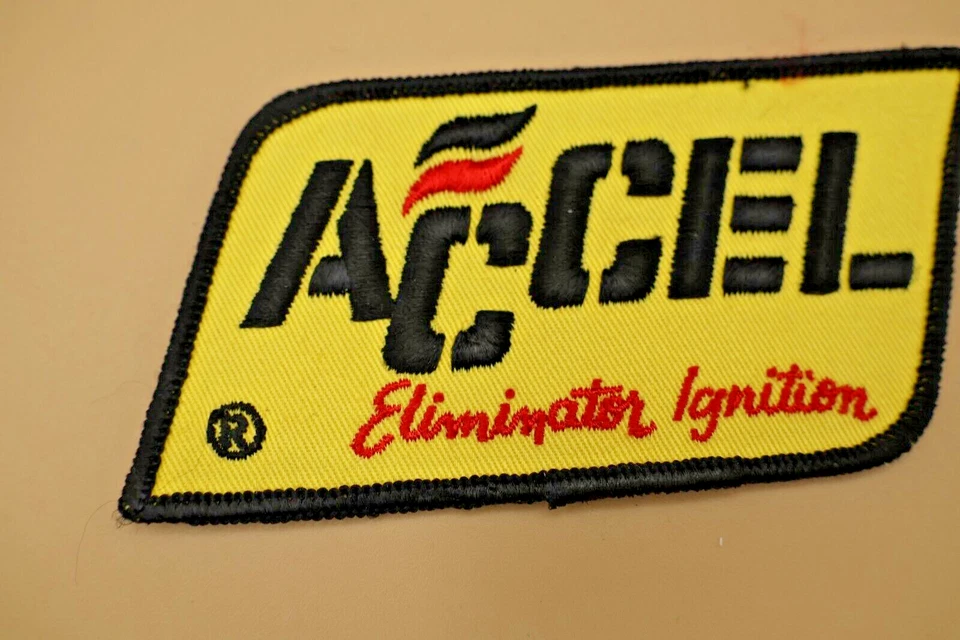 80's NOS vintage Accel eliminator ignition sew-on patch- Dut's Deals - Image 2 of 4