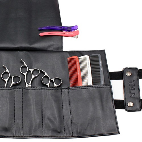 Hairdressing Pouch Salon Tool Bag Scissor Roll Up Case - Picture 8 of 12