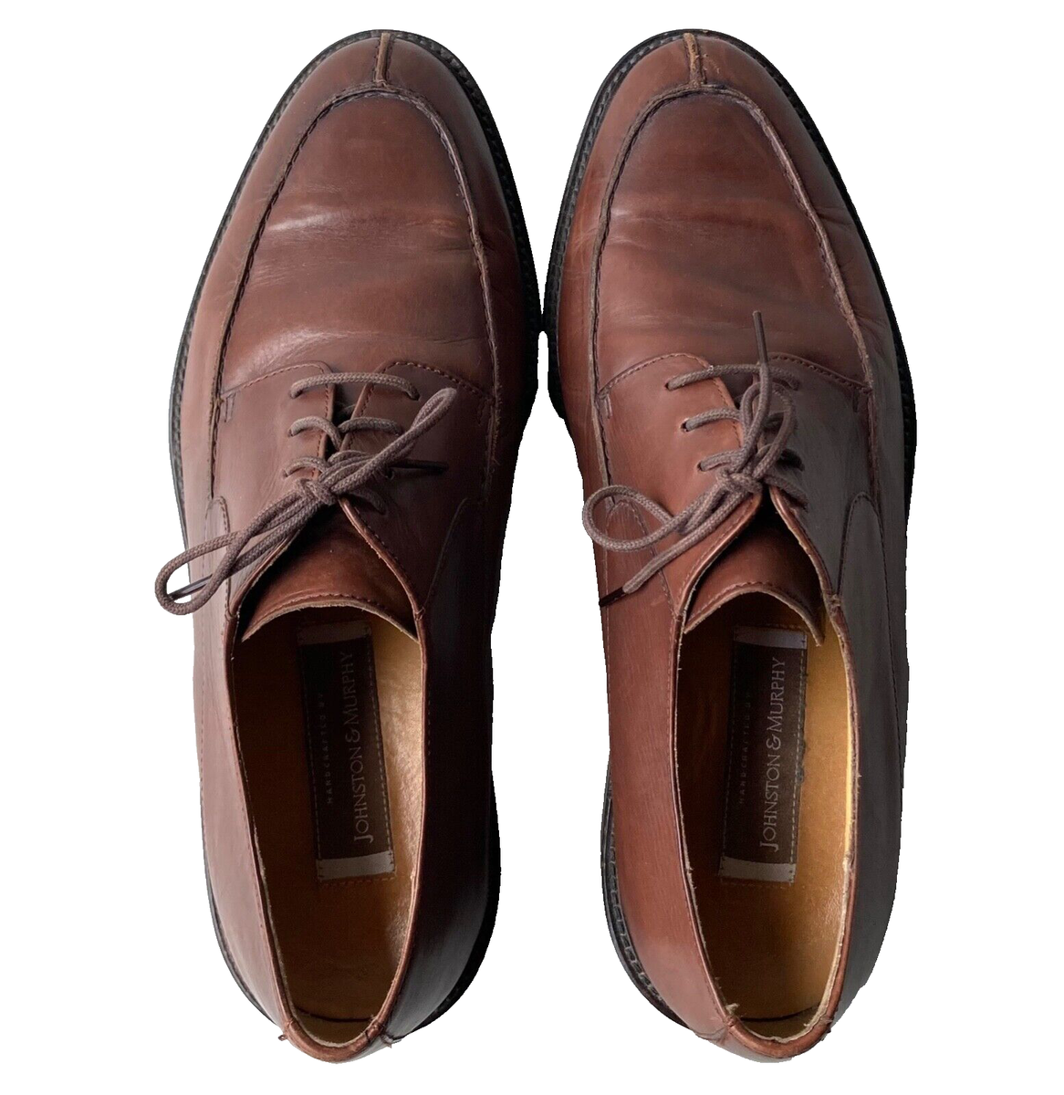 Johnston & Murphy Men\'s Brown Leather Split Toe Casual Oxford Dress Shoes 11 M Johnston & Murphy Dress Shoes Mens 11M Oxford Brown Leather  main image 4