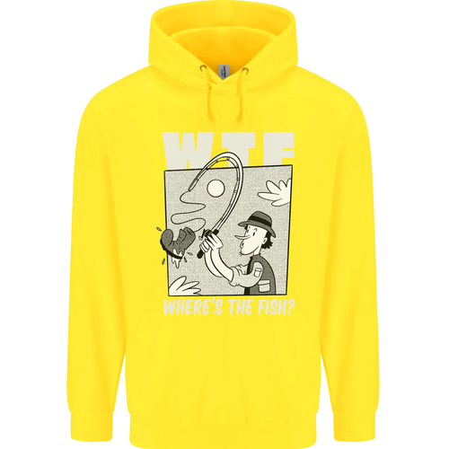 Wheres the Fish WTF Funny Fishing Fisherman Childrens Kids Hoodie - Picture 29 of 74