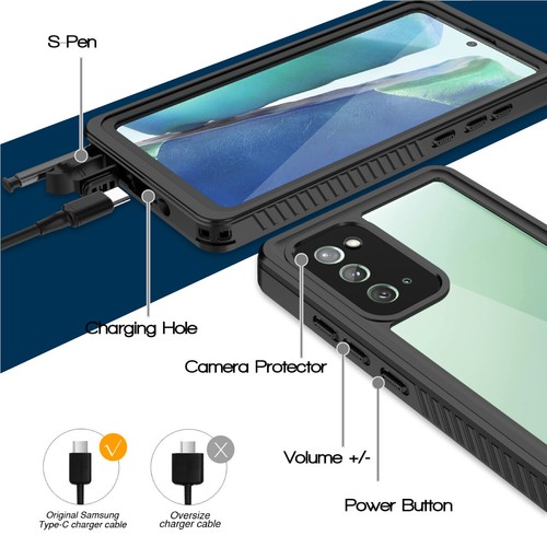 For Samsung Galaxy Note 20 / 20 Ultra 5G Waterproof Case with Screen Protector - 第 7/19 張圖片