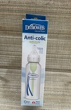 Dr. Brown's Natural Flow Options Anti-Colic Bottle 0m Level 1 Narrow Neck 8 OZ