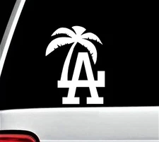 LA Palm Tree Decal Los Angeles Dodgers Sticker California Baseball Car Window
