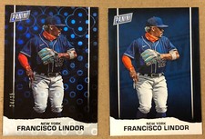 Fancisco Lindor 2021 PANINI FATHER'S DAY PYRAMIDS PARALLEL /25 & base NY Mets