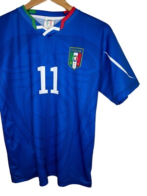 Italy Team Alberto Gilardino #11 Soccer Jersey Mens Size Small