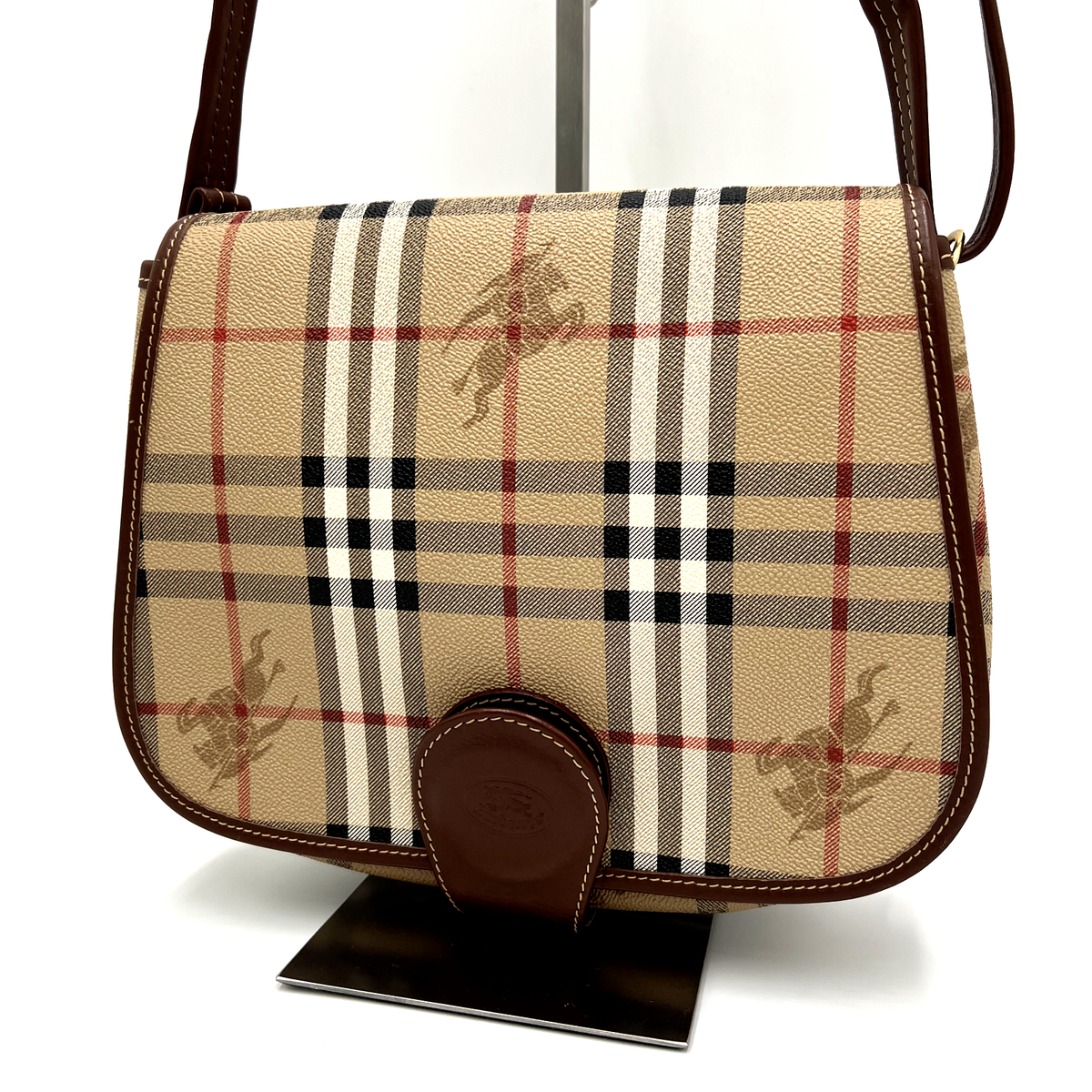 Vintage BURBERRY Crossbody Bag Shoulder Bag Haymarket Nova