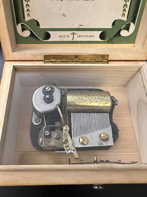 Vintage Thorens Music Box A. 128.Made In Switzerland (Marry Window