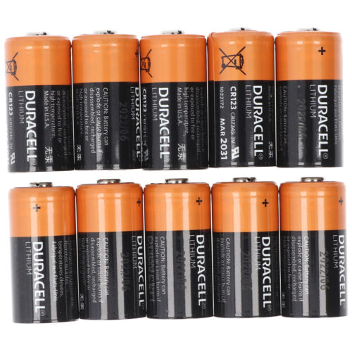 10x Duracell CR123A Lithium Battery, 3V, Photo Battery CR123A, Practical  - Picture 1 of 5