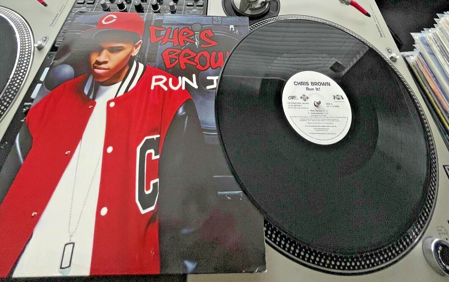 Chris Brown - Run It Original 2005 Press 12" PROMO In Picture Cover VG+