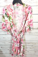 Show Me Your Mumu Short Sleeve Robe Pink Garden Of Blooms Brie Women's One Size