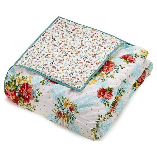 Pioneer Woman Vintage Floral King Chic Knotted Pintuck Reversible CHOOSE SIZE - Picture 5 of 10