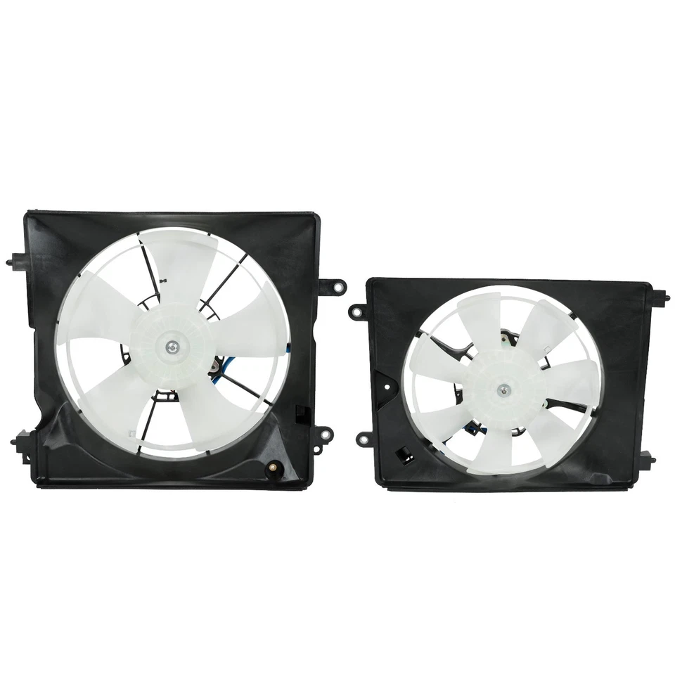 Pair AC Radiator Cooling Fan 19015R1AA02 19020RW0A51 For Honda Civic 2012-2015 - Изображение 2 из 4