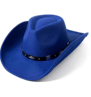 Classic Felt Wide Brim Cowboy Hat with Adjustable Strap for Women Women-Classic-Western-Cowboy-Shapeable-Hat - Men-Roll-Up  main image 2