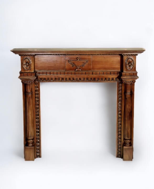 Regency Ornate Wood Fireplace Mantle -58'' X 52''H