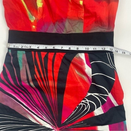 NUE by Shani Kleid Gr. 4 Neu mit Etikett künstlerisch abstrakt One Shoulder rot Partykleid - Bild 11 von 13