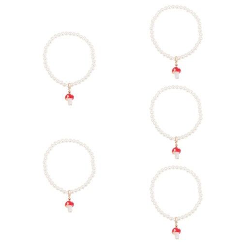 5 PCS Pearl Bracelet Wedding Beaded Bracelets for Women Bride Miss - Picture 9 of 12