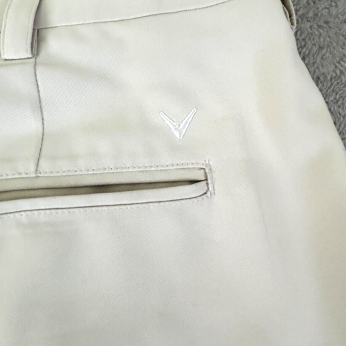 Pantalones de vestir de golf Callaway marfil tecnología C poliéster para hombre 38" x 32" plisados delanteros - Imagen 8 de 9