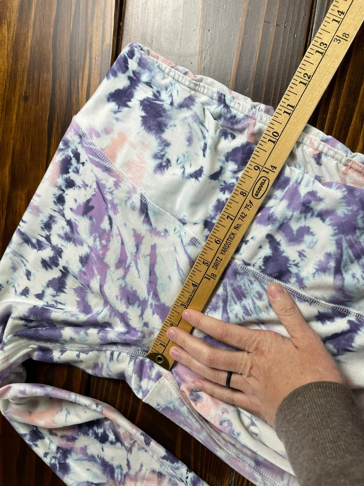 Pantalones RBX, para mujer talla grande, blanco púrpura, tie dye, tire on Foto 4 de 4