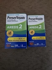 2 Pc PreserVision Areds 2 Eye Vitamin Mineral 120/60 Softgels(ZZ84)