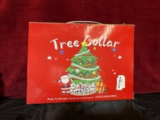 Christmas Tree Skirt/Collar 30In Sequins  Glitter Tree Skirt Ring Shiny Silver