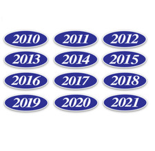 Car Dealer Windshield Oval Model Year Sticker...