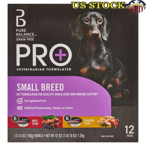 Grain Free Wet Dog Food Variety Pack Beef Chicken Stew Small Breeds 12 Cups New