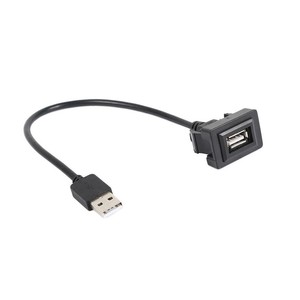 Car Dash Flush Mount Usb Port Panel Extension Cable Adapter For