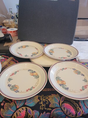 4-Corning Corelle Abundance Fruit Design 8.5'' Lunch Salad Plate Dish Kitchenware