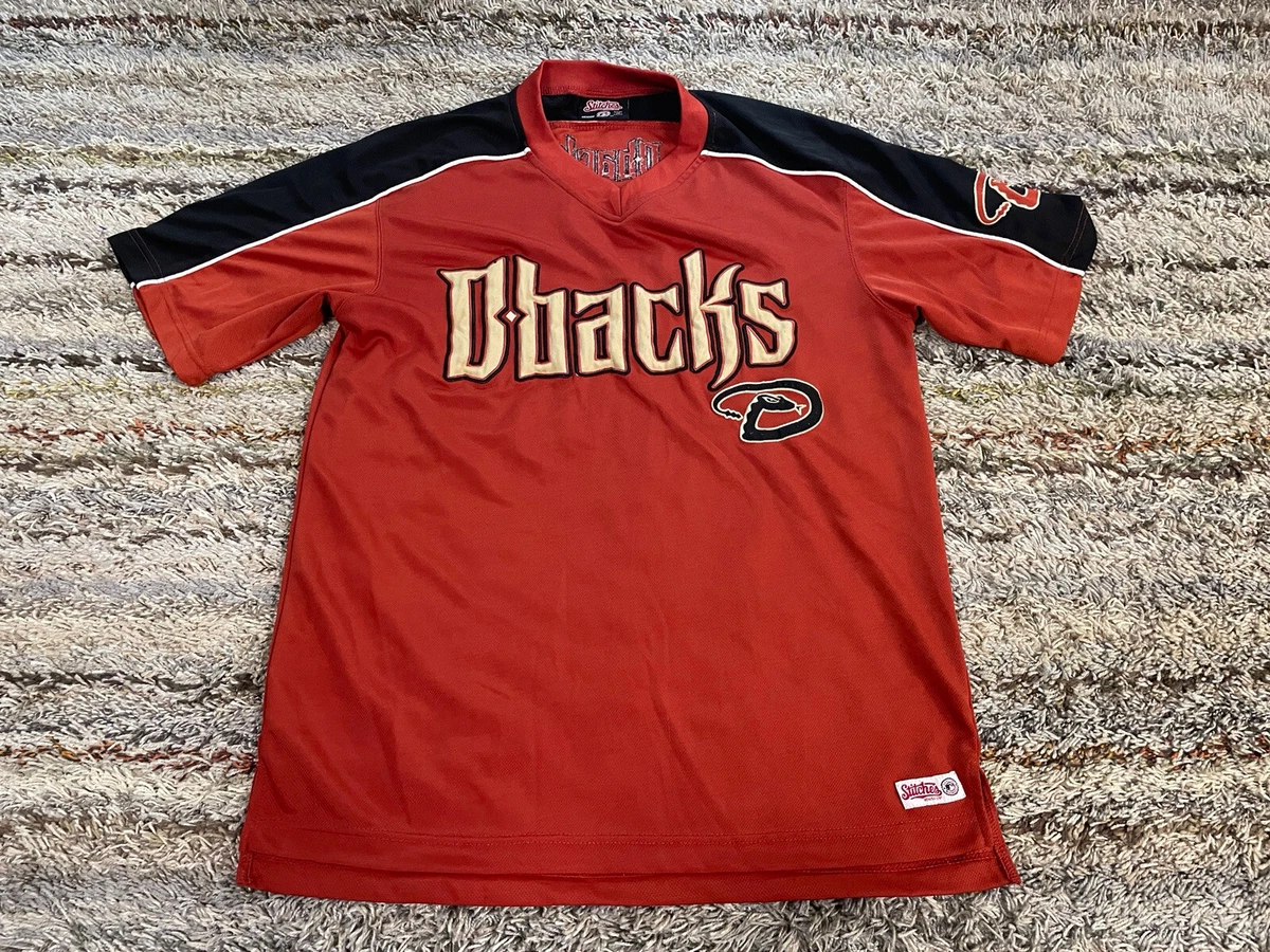 MLB Arizona Diamondbacks Dbacks Jersey Stitches Orange Short Sleeve Vneck  Vtg