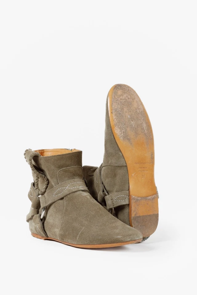 Isabel Marant Étoile 'Ralf' оливковая замша ботильоны, размер 37 - Изображение 4 из 4