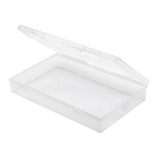 1x Plastic Storage Container Boxes Box Hinged...